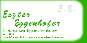 eszter eggenhofer business card